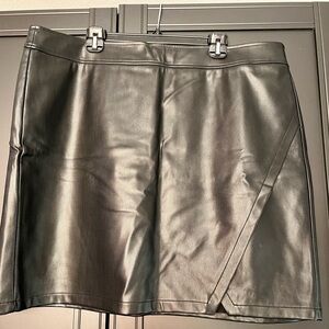 Faux Leather Loft Skirt